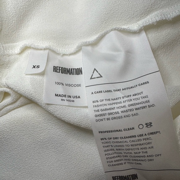 Reformation Victoria DressElegant Ivory Ruffle Dress - Picture 10 of 10